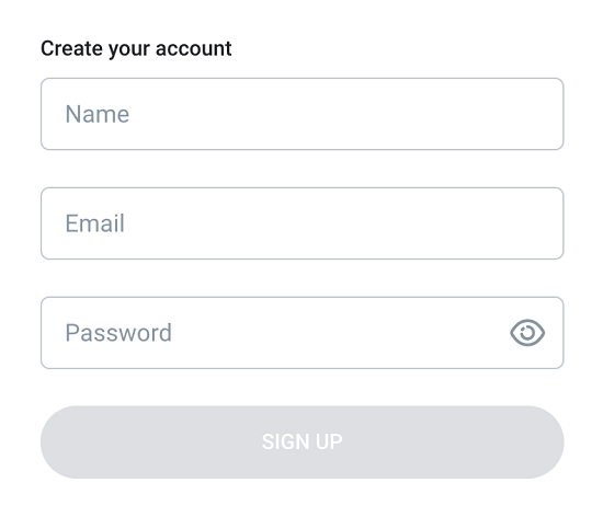 create your account